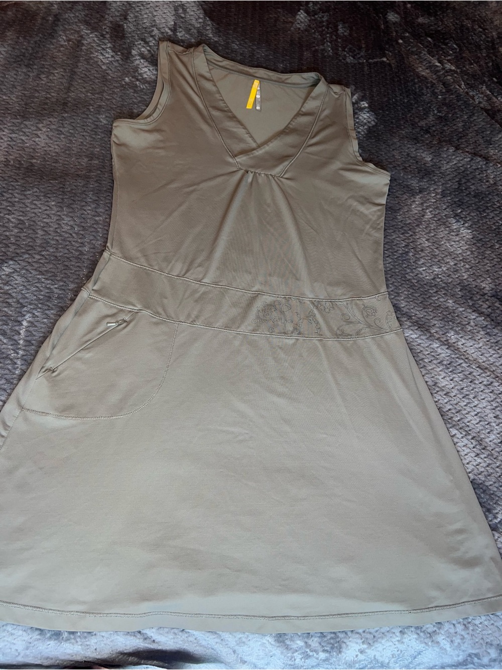 Lolë Olive Green Athletic Dress, UPF 50